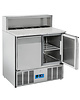 Mastro Pizzawerkbank | 260L | 2 Deuren (1/1 GN) | Boven 5x 1/6 GN | 0°C/+8°C | Geventileerd | 0.14kW | 900x700x1090(h)mm 