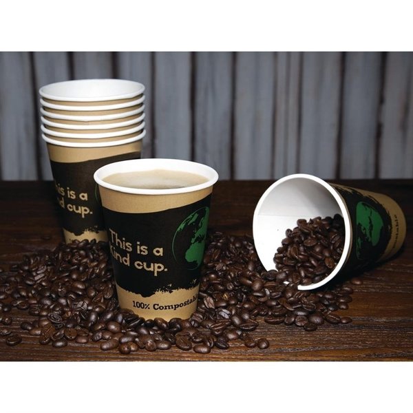 Koffiebekers | Composteerbaar PLA/Papier | 340ml | 1000 Stuks | Ø89x110mm