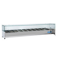 Mastro Opzetkoelvitrine | 10x 1/3 GN | +2°C/+8°C | Statisch | 0.16kW | 2200x395x440(h)mm 