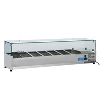 Mastro Opzetkoelvitrine | 5x 1/3 GN + 1x 1/2 GN | +2°C/+8°C | Statisch | 0.16kW | 1600x395x440(h)mm 