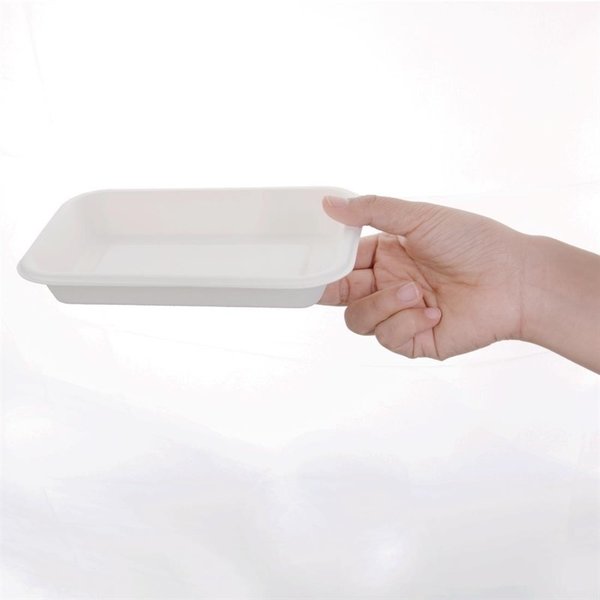 Voedselbakjes | Composteerbaar Bagasse | 50 Stuks | 455ml | 180x120x35mm