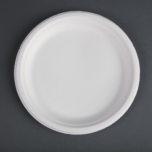 Borden | Composteerbaar Bagasse | 50 Stuks | Ø179mm