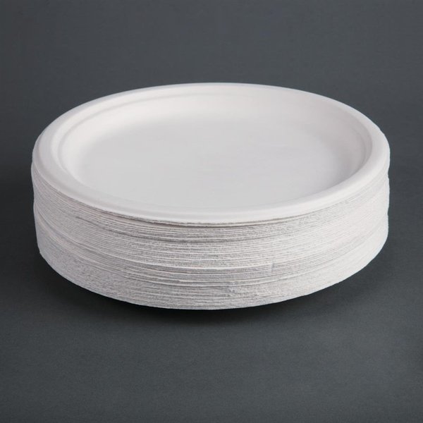 Borden | Composteerbaar Bagasse | 50 Stuks | Ø179mm