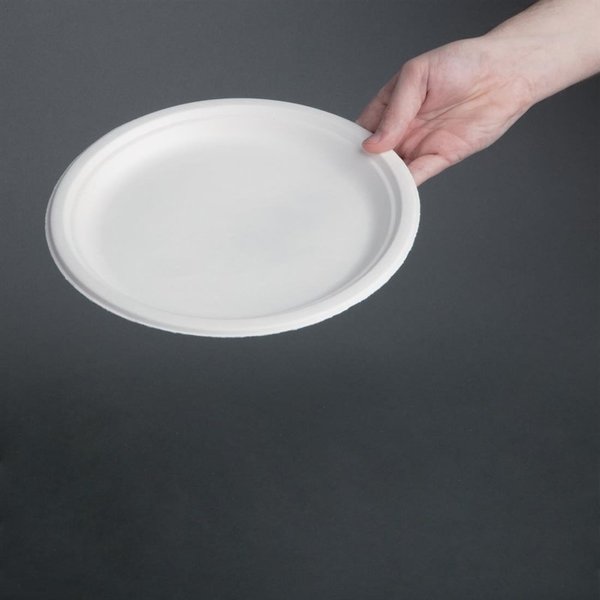 Borden | Composteerbaar Bagasse | 50 Stuks | Ø179mm