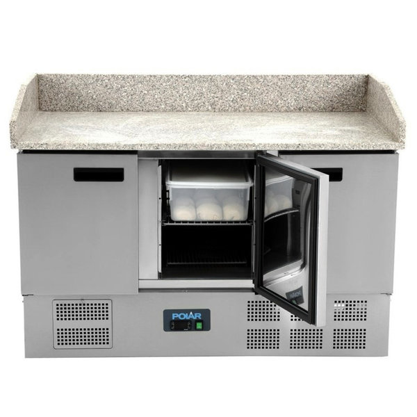 Pizzawerkbank | 368L | 3 Deuren (1/1 GN) | +2°C/+8°C | Geventileerd | 0.28kW | 1400x700x1100(h)mm
