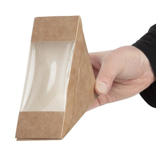 Sandwichverpakkingen | PLA-Venster | Composteerbaar Papier | 500 stuks