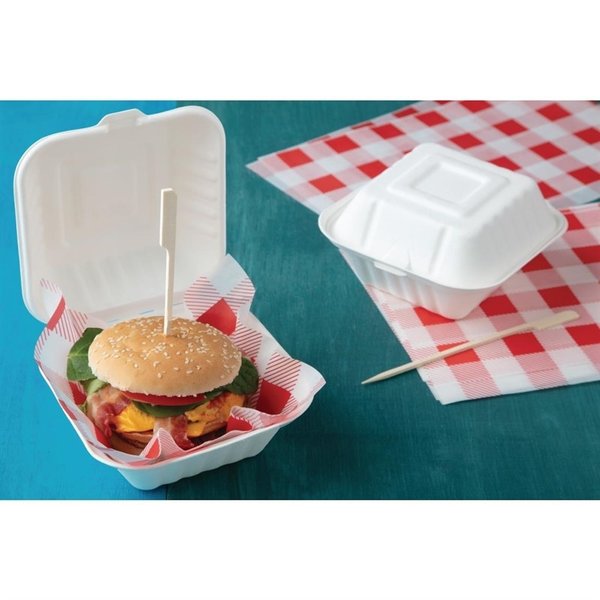 Hamburgerdoosjes | Composteerbaar Bagasse | 500 stuks | 152x149x81mm