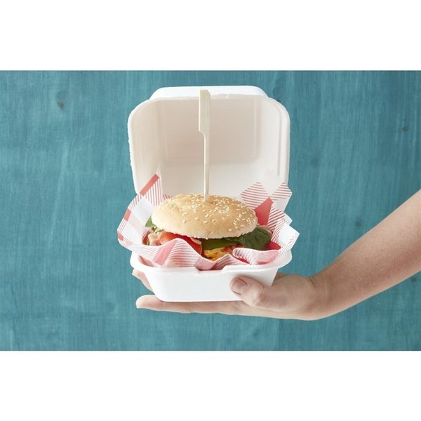 Hamburgerdoosjes | Composteerbaar Bagasse | 500 stuks | 153x150x84mm