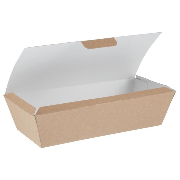 Voedselbakjes | Composteerbaar Karton | 150 stuks | 250x125x60mm