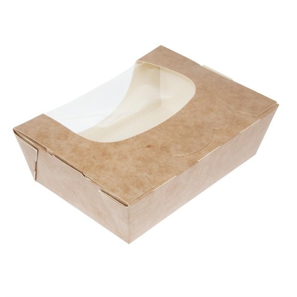 Saladebakken | Composteerbaar Karton | 825ml | 250 stuks | 160x120x50mm