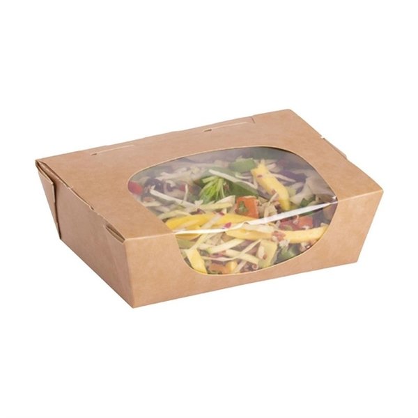 Saladebakken | Composteerbaar Karton | 825ml | 250 stuks | 160x120x50mm