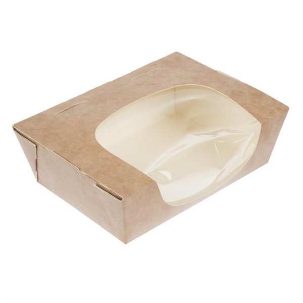 Saladebakken | Composteerbaar Karton | 825ml | 250 stuks | 160x120x50mm