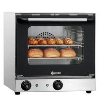 Bartscher Heteluchtoven | SERIE AT | 3 Niveaus (1/2 GN) | Elektrisch | 50°C/300°C | 2.7kW (230V) | 460x575x465(h)mm 