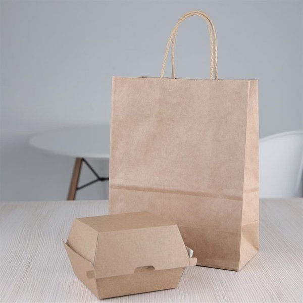 Hamburgerdoosjes | Composteerbaar Karton | 200 stuks | 105x105x85mm