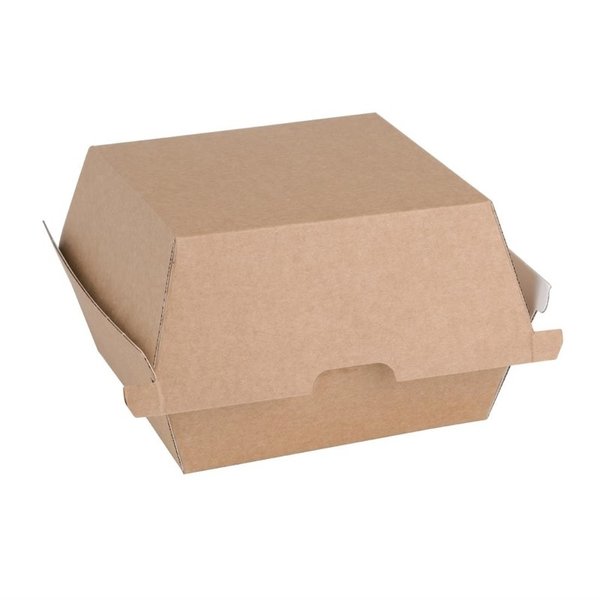 Hamburgerdoosjes | Composteerbaar Karton | 200 stuks | 105x105x85mm