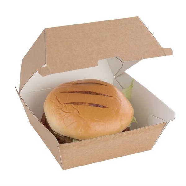 Hamburgerdoosjes | Composteerbaar Karton | 150 stuks | 112x112x108mm