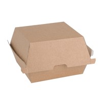 Fiesta Compostable Hamburgerdoosjes | Composteerbaar Karton | 150 stuks | 112x112x108mm 