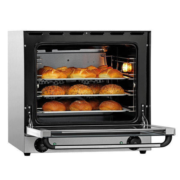 Heteluchtoven | SERIE AT | 4 Niveaus (438x315) | Elektrisch | 50°C/300°C | 2.7kW (230V) | 595x615x580(h)mm