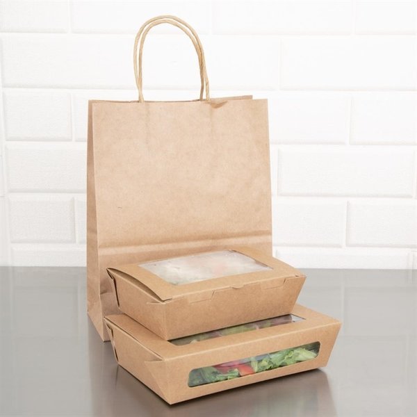Saladebakken | Composteerbaar Karton/PLA | 1200ml | 200 stuks | 200x139x50mm