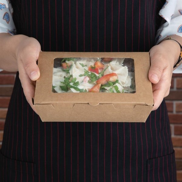 Saladebakken | Composteerbaar Karton/PLA | 1200ml | 200 stuks | 200x139x50mm