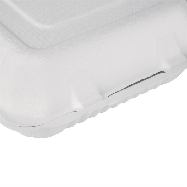 Maaltijddozen | Composteerbaar Bagasse | 200 stuks | 223x201x80mm