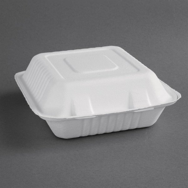 Maaltijddozen | Composteerbaar Bagasse | 200 stuks | 223x201x80mm