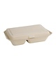Fiesta Compostable Maaltijddozen | 2 Compartimenten | Composteerbaar Bagasse | 200 stuks | 253x165mm 