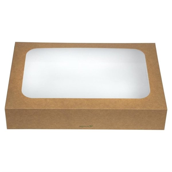 Voedseldozen | Incl. Deksel | Composteerbaar Papier/PLA | 25 stuks | 450x310x82mm