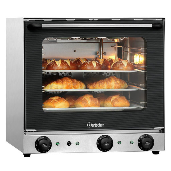 Heteluchtoven | SERIE AT | 4 Niveaus (438x315) | Elektrisch | 50°C/300°C | 2.7kW (230V) | Bevochtiging (Handmatig) | Grillfunctie | 600x610x580(h)mm