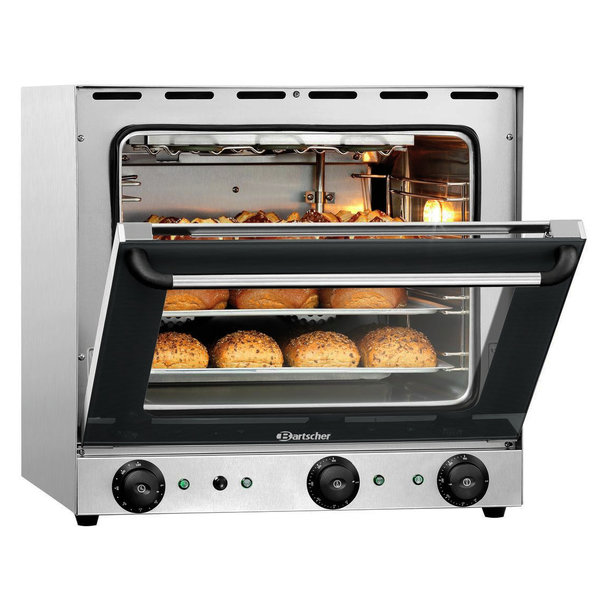 Heteluchtoven | SERIE AT | 4 Niveaus (438x315) | Elektrisch | 50°C/300°C | 2.7kW (230V) | Bevochtiging (Handmatig) | Grillfunctie | 600x610x580(h)mm