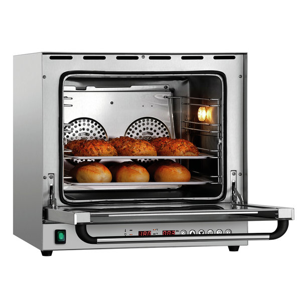 Heteluchtoven | SERIE AT | 4 Niveaus (438x315) | Elektrisch | 50°C/300°C | 2.67kW (230V) | 595x615x580(h)mm