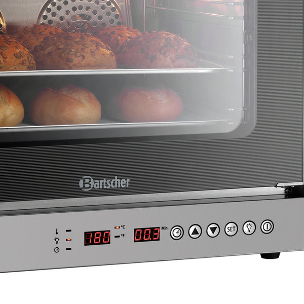 Heteluchtoven | SERIE AT | 4 Niveaus (438x315) | Elektrisch | 50°C/300°C | 2.67kW (230V) | 595x615x580(h)mm