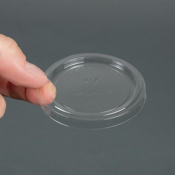 Deksels | Portiebakjes GAS-GK103 | Composteerbaar PLA | 2000 stuks | Ø73x7mm