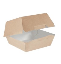 Fiesta Compostable Hamburgerdoosjes | Composteerbaar Karton | 250 stuks | 135x125x75mm 
