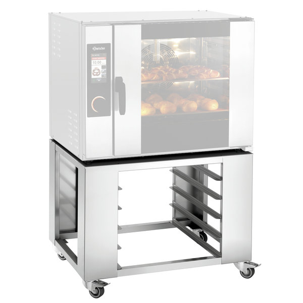 Onderstel | Bartscher Heteluchtovens | RVS | 4 Niveaus (EN600x400) | Wielen (Geremd) | 990x760x750(h)mm