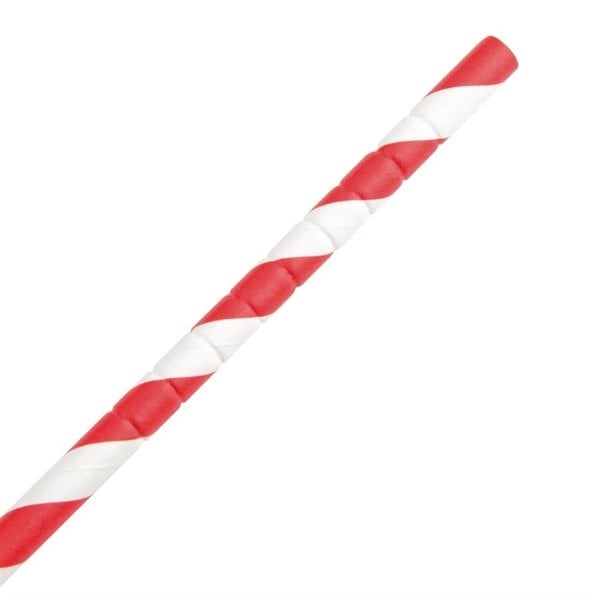 Rietjes | Rood | Buigbaar | Composteerbaar Papier | 250 Stuks | Ø6x210mm
