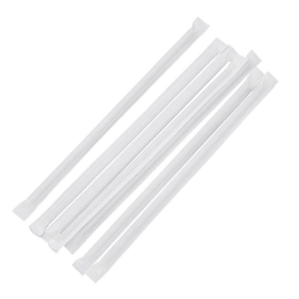 Rietjes | Individueel Verpakt | Zwart | Composteerbaar Papier | 250 Stuks | Ø6x210mm