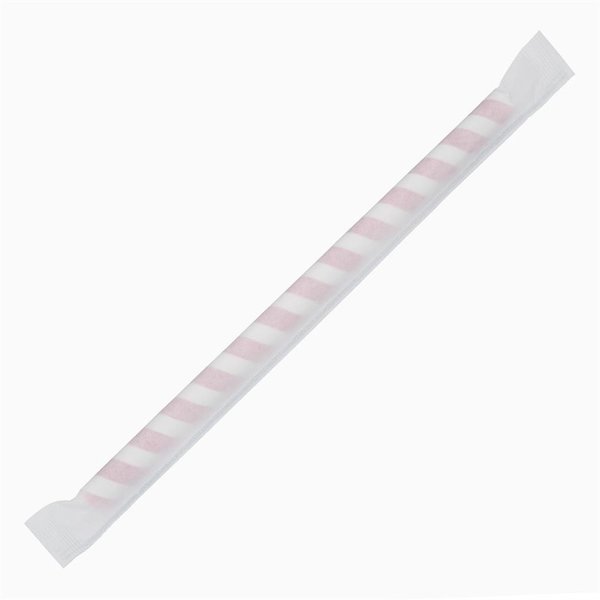 Smootierietjes | Individueel Verpakt | Rood | Composteerbaar Papier | 250 Stuks | Ø10x210mm