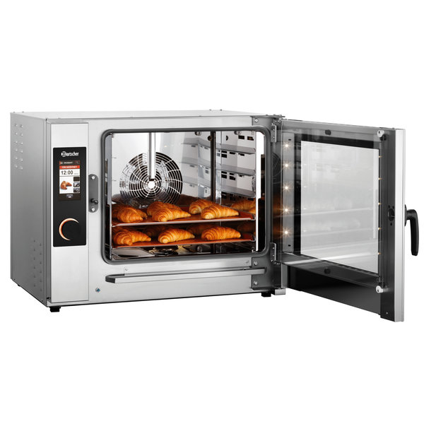 Modulaire Bakkerij Oven | HC6040 | 5 Niveaus (EN600x400) | Elektrisch | 30°C/250°C | 12.1kW (400V) | Bevochtiging (Automatisch) | Zelfreiniging | Stapelbaar | Touchscreen + WiFi | 980x900x730(h)mm