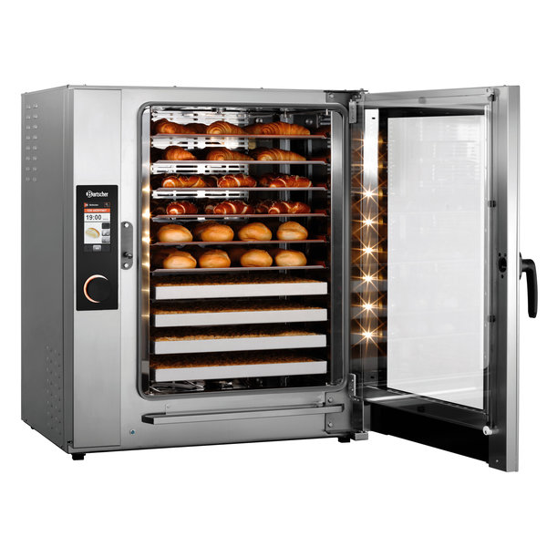 Modulaire Bakkerij Oven | HC6040 | 10 Niveaus (EN600x400) | Elektrisch | 30°C/250°C | 20.3kW (400V) | Bevochtiging (Automatisch) | Zelfreiniging | Stapelbaar | Touchscreen + WiFi | 980x900x1130(h)mm