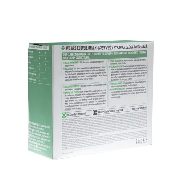 Vaatwastabletten | Biologisch Afbreekbaar | 170x73x63mm | 70 Stuks