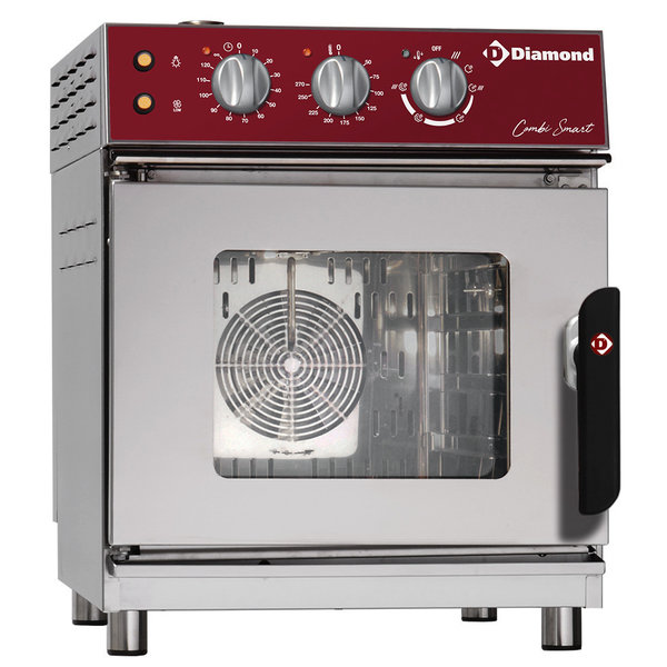 Hetelucht-/Stoomoven | CombiSmart | 4 Niveaus (GN) | Elektrisch | 50°C/270°C | 3kW (230V) | Bevochtiging (Automatisch) | 523x666x667(h)mm