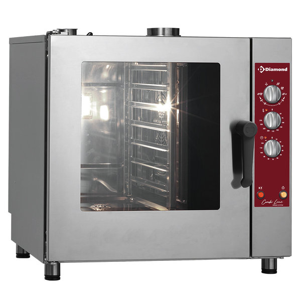 Hetelucht-/Stoomoven | CombiLine | 7 Niveaus (GN) | Gas | 50°C/270°C | 0.4kW (230V) | Bevochtiging (Automatisch) | 797x788x818(h)mm