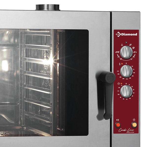 Hetelucht-/Stoomoven | CombiLine | 7 Niveaus (GN) | Gas | 50°C/270°C | 0.4kW (230V) | Bevochtiging (Automatisch) | 797x788x818(h)mm