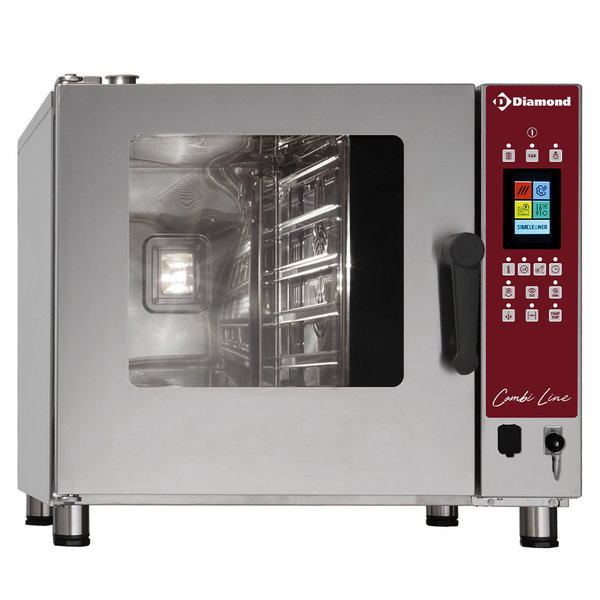 Hetelucht-/Stoomoven | CombiLine | 5 Niveaus (GN) | Elektrisch | 20°C/270°C | 6kW (400V) | Bevochtiging (Automatisch) | Zelfreiniging | Touchscreen | 710x770x600(h)mm