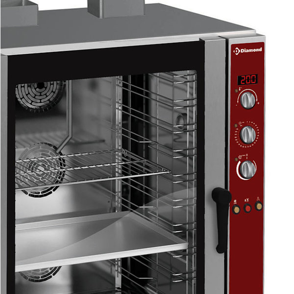 Heteluchtoven | ConvoBis | 10 Niveaus (EN/GN) | Gas | 50°C/270°C | 0.6kW (230V) | Bevochtiging (Automatisch) | 920x810x1140(h)mm
