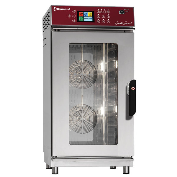 Hetelucht-/Stoomoven | CombiSmart | 11 Niveaus (GN) | Elektrisch | 20°C/270°C | 15kW (400V) | Bevochtiging (Automatisch) | Zelfreiniging | Touchscreen | 523x846x1145(h)mm