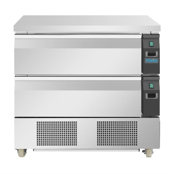 Koelwerkbank | U-Serie | 176L | 2 Lades (4x1/1 GN) | +17°C/-20°C | 0.46kW | 905x700x605mm