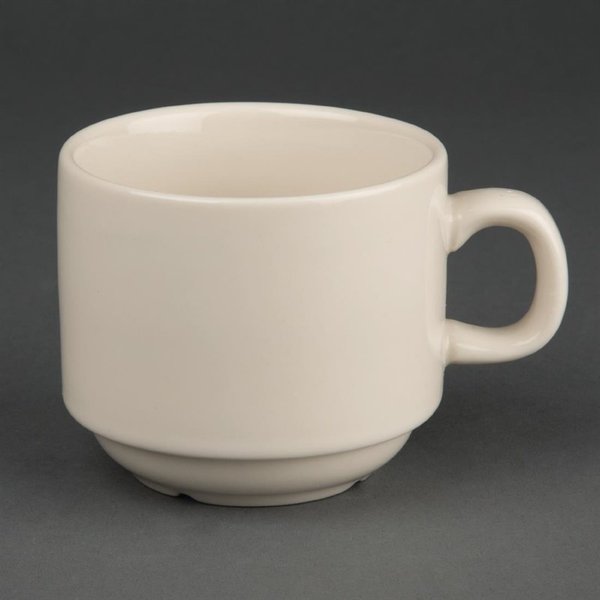Koffiekopjes | Porselein | Zacht Ivoren | 200ml | 12 Stuks