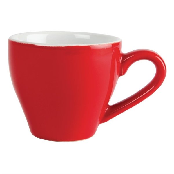 Espressokopjes | CAFÉ | Keramiek | Rood | 10cl | 12 Stuks | 94x60(h)mm